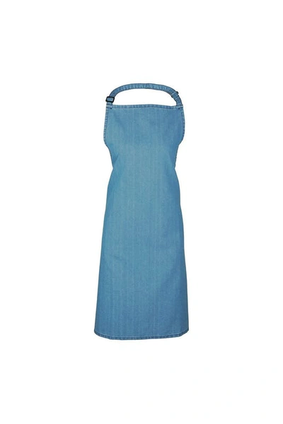 Shop Premier Ladies/womens Colours Bip Apron With Pocket / Workwear In Blue