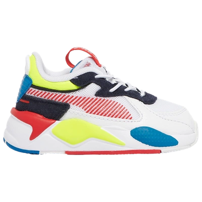 Shop Puma Boys  Rs-x Goods In White/yellow/blue