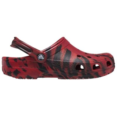 Shop Crocs Mens  Classic Clogs In Black/red
