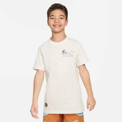 Shop Nike Boys  Nsw Summertime T-shirt In Phantom/white