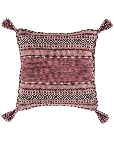 Shop Surya Trenza Pillow Cover In Pink