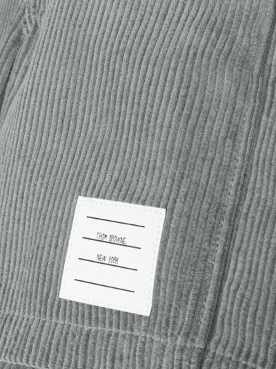 Thom Browne Corduroy Panel Shorts In Grey