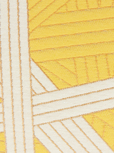Shop Missoni Small Nastri Striped Cushion In Yellow