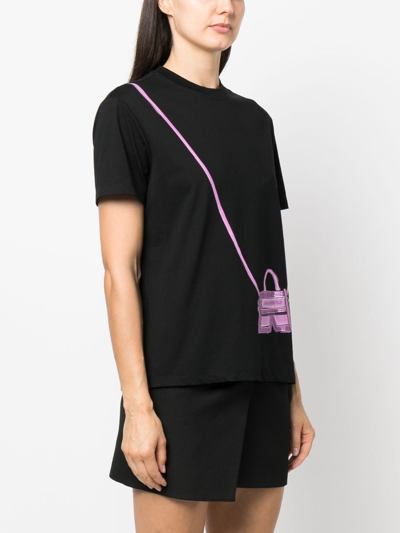 Shop Karl Lagerfeld Ikon/k Bag Print T-shirt In Black