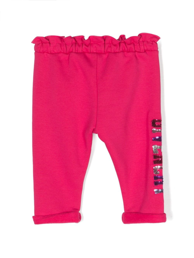 Shop Givenchy Sequin-embellished Logo Track Pants In Pink