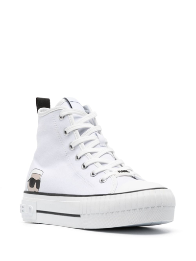 Shop Karl Lagerfeld Ikonik Nft Kampus Max Sneakers In White