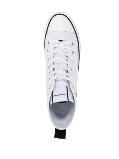 Shop Karl Lagerfeld Ikonik Nft Kampus Max Sneakers In White