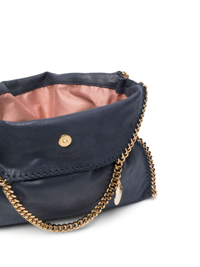 Shop Stella Mccartney Falabella Chain-link Tote Bag In Blue
