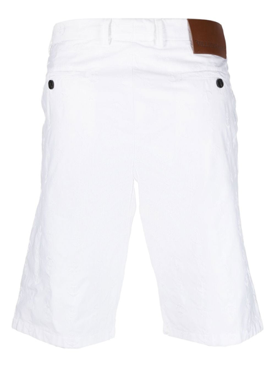 Shop Billionaire Knee-length Chino Shorts In White