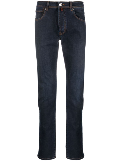Shop Billionaire Low-rise Straight-leg Jeans In Blue