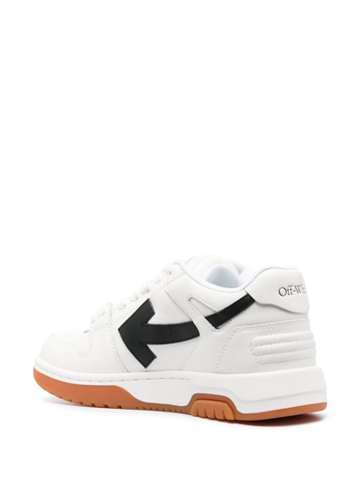 Shop Off-white Out Of Office Leather Sneakers In White Black