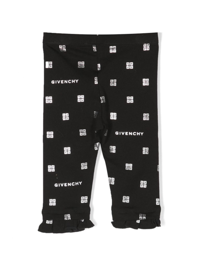 Givenchy Logo-pattern Print Leggings In Black
