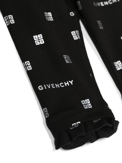 Shop Givenchy Logo-pattern Print Leggings In Black