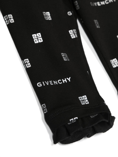 Givenchy Logo-pattern Print Leggings In Black