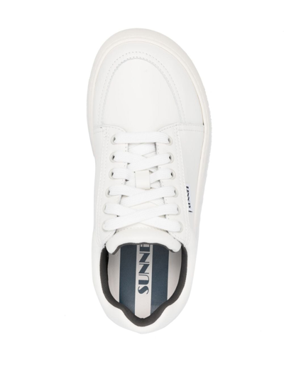 Shop Sunnei Dreamy Lace-up Sneakers In White