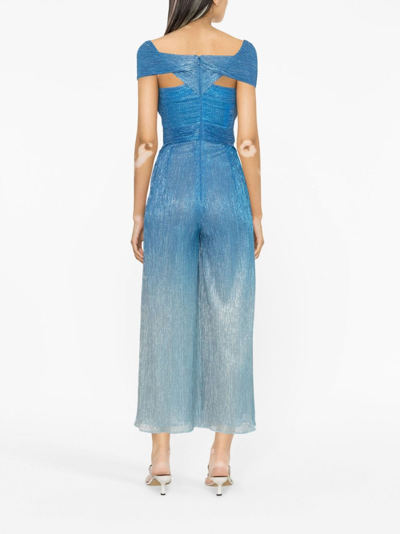 Shop Talbot Runhof Gradient-effect Sleeveless Dress In Blue