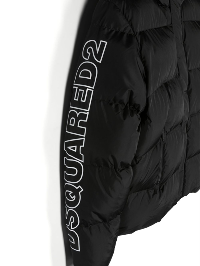 Dsquared2 Logo-print Padded Jacket In Black