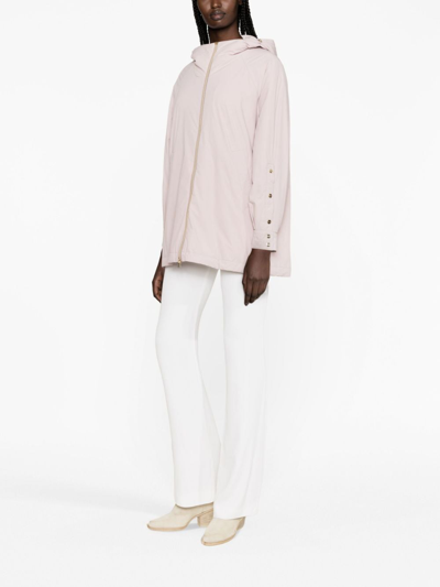 Herno Drawstring Hooded Jacket In Purple