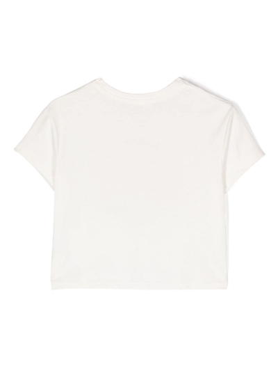 Shop Michael Kors Logo-print Cotton-jersey T-shirt In White