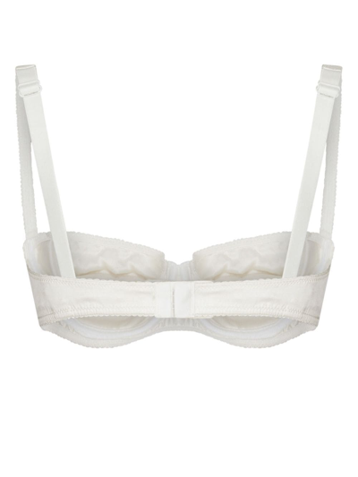 Shop Dolce & Gabbana Lace-detail Balconette Bra In White