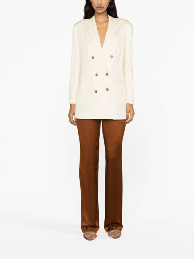 Shop Fabiana Filippi Double-breasted Blazer In White