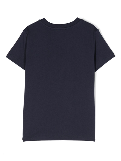 Shop Moschino Teddy-bear Print Cotton T-shirt In Blue