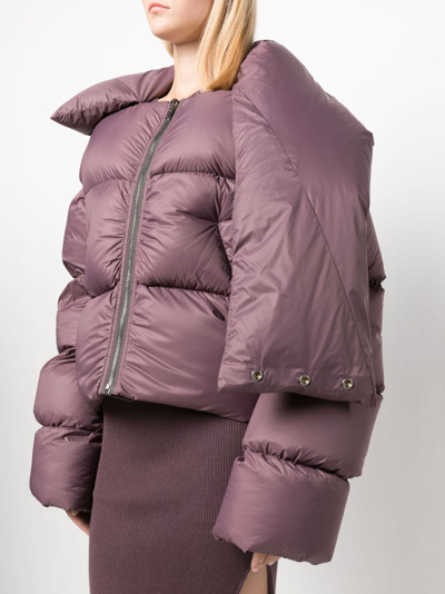 Rick Owens Daunenjacke Aus Gestepptem Shell In Purple