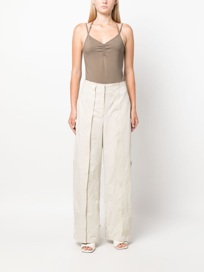 Remain Birger Christensen V-neck Sleeveless Blouse In Brown