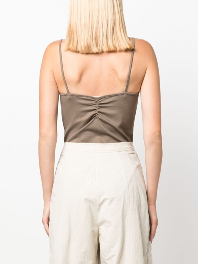 Remain Birger Christensen V-neck Sleeveless Blouse In Brown