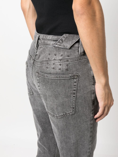 Shop Ksubi Chitch Monokrome Mid-rise Jeans In Grey