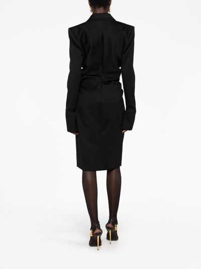 Shop Tom Ford Ruch Tailored Mididress In Black