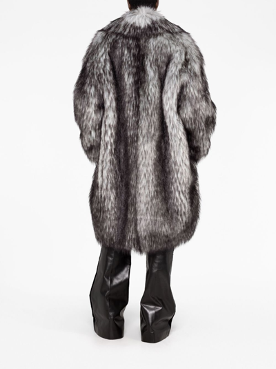 Shop Tom Ford Oversized Faux-fur Coat In Grey