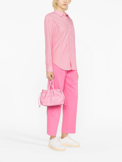 Shop Zadig & Voltaire Taskiz Logo-embellished Cotton Shirt In Pink
