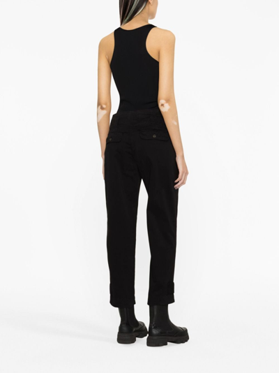 Pinko Front-pocket High-waisted Trousers In Black