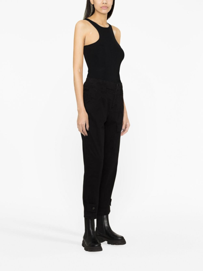Pinko Front-pocket High-waisted Trousers In Black