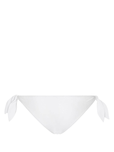 Shop Dolce & Gabbana Logo-plaque Bikini Bottom In White