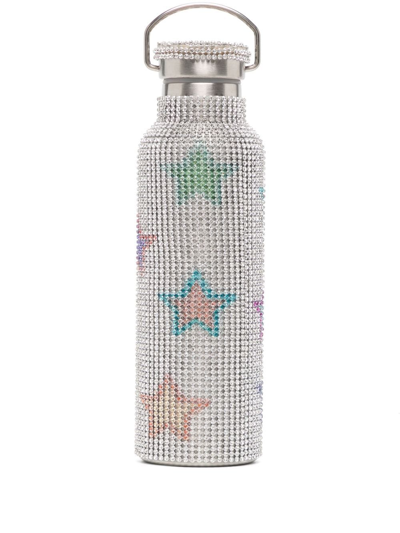 RAINBOW SMILEY FACE RHINESTONE WATER BOTTLE