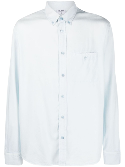 Shop Filippa K Zachary Button-down Shirt In Blue