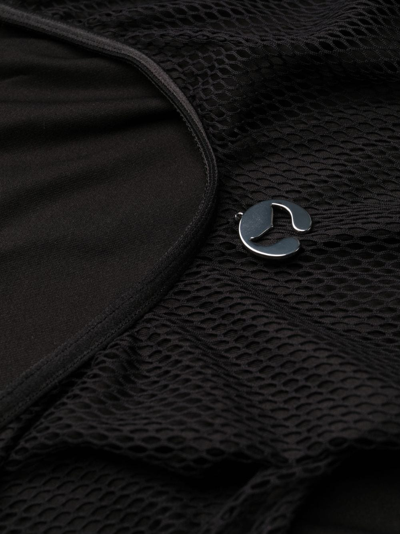 Shop Leslie Amon Mesh-panelling Swimsuit In Black