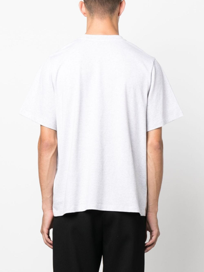 Shop Coperni Logo-print Cotton T-shirt In Grey