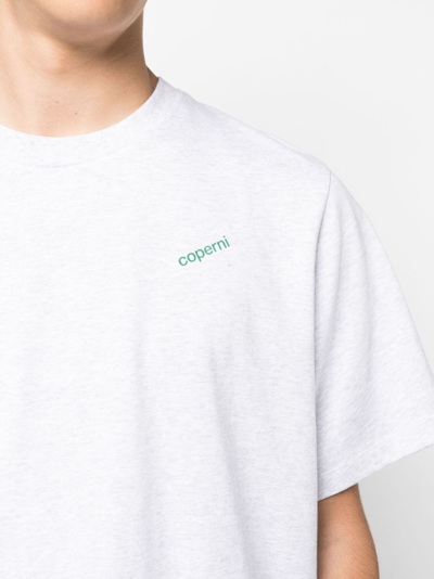 Coperni Logo-print Cotton T-shirt In Grey