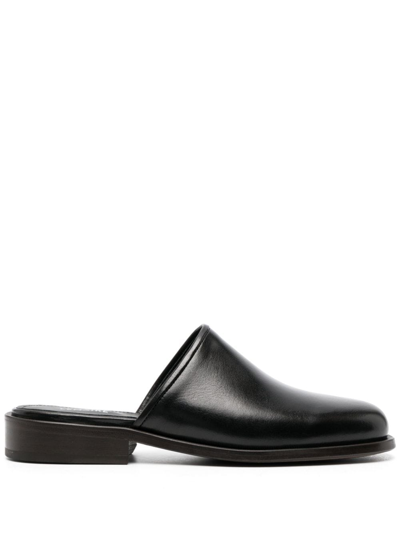 Shop Lemaire Square-toe 35mm Mules In Black