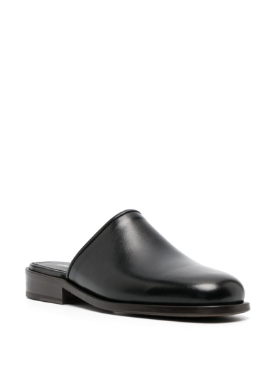 Shop Lemaire Square-toe 35mm Mules In Black
