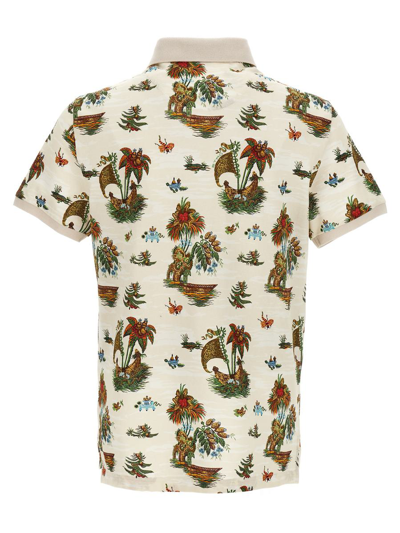 Shop Etro 'touristy' Polo Shirt In Multicolor