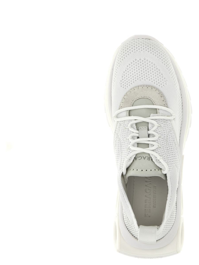 Shop Ferragamo 'mina' Sneakers In White