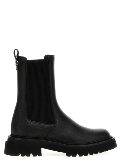 Shop Ferragamo 'oderico' Ankle Boots In Black