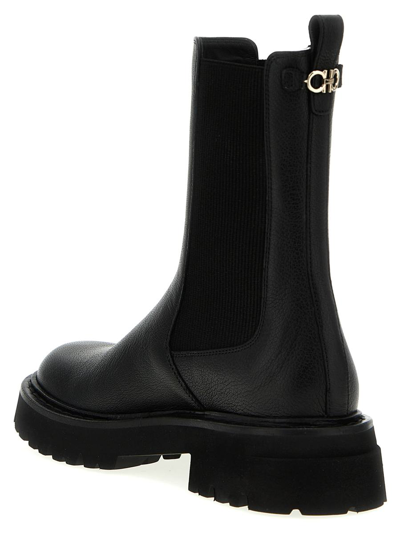 Shop Ferragamo 'oderico' Ankle Boots In Black