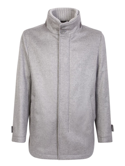 Shop Herno Three-quarter Coats In Grey