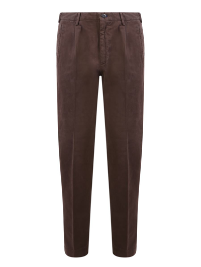 Shop Incotex Trousers In Brown