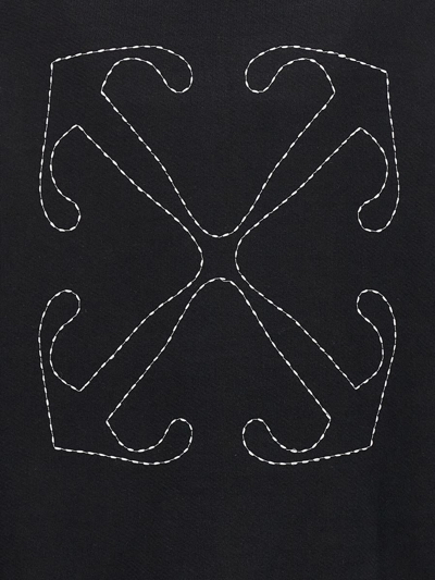 Shop Off-white 'embr Stitch Arrow' Hoodie In Black